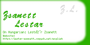 zsanett lestar business card